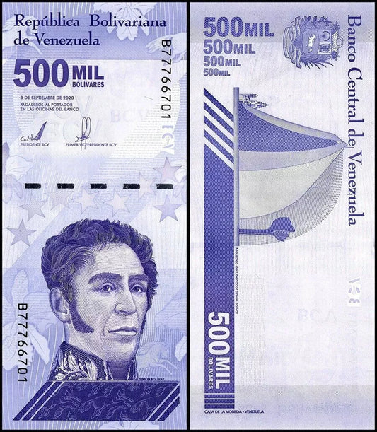 Venezuela Bolivares 500 Mil Note