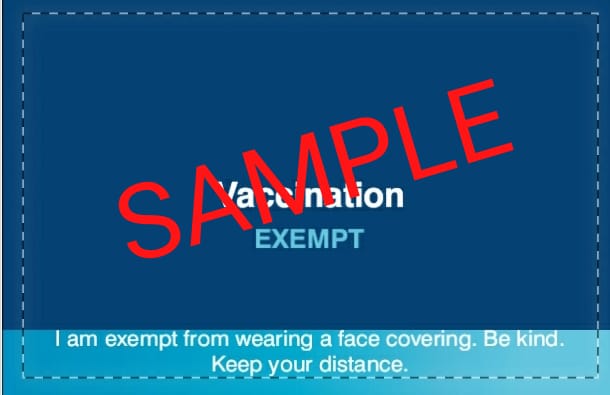 Human Rights Act Card - Flight/Travel Card and Vaccination Exemption Card (x3 Cards)