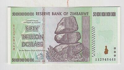 Zimbabwe 50 Trillion Dollar Note